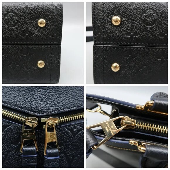 100% Authentic Louis Vuitton Sully Black Monogram Leather Satchel - Picture 10 of 12